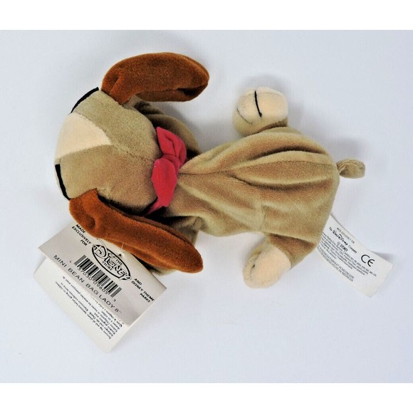 Disney Store 2001 Mini Bean Bag Plush Lady 8" With Tag Pink Bow Cute Collectible - Picture 7 of 7